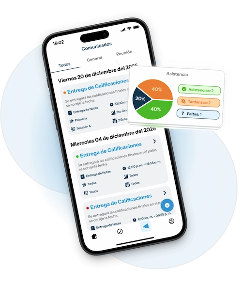 Imagen de la aplicación móvil Kole.pe mostrando la pantalla de Comunicados.
